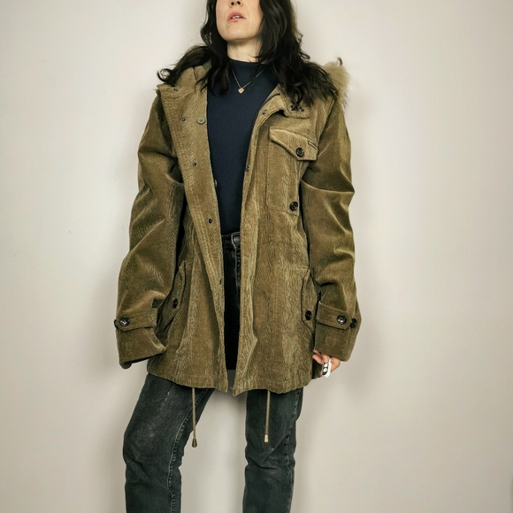 XL vintage Dolce & Gabbana brown corduroy jacket, dead stock designer coat - Picture 5 of 10